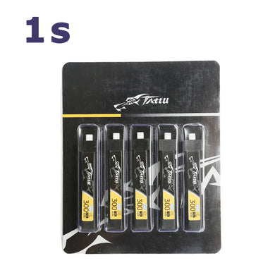 Tattu 300mAh 1S Lipo Battery Pack with BT 2.0 plug (5PCS)