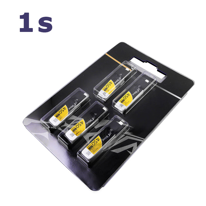 Tattu 450mAh 1S Lipo Battery Pack with BT 2.0 plug (5PCS)