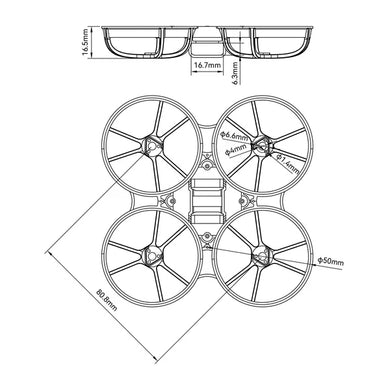 Meteor75 Pro Micro Brushless Whoop Frame