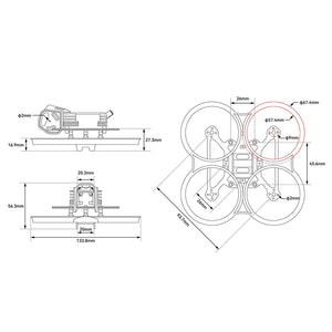 Pavo20 Pro Brushless Whoop Frame (complete with O4 Air Unit Pro bracket)