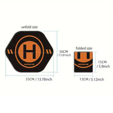 Load image into Gallery viewer, 30cm x 35cm 2-sided faux leather hexagonal drone landing pad