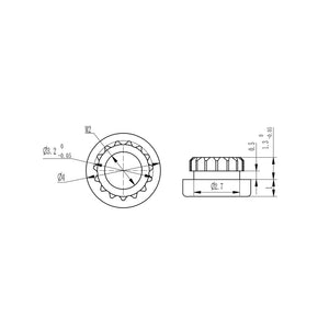 M2 clamping nuts (60 pcs)