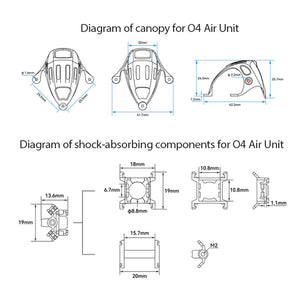 Canopy for O4 Air Unit (White) by BetaFPV