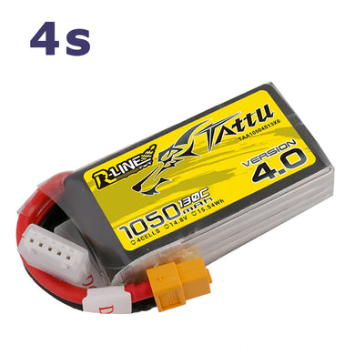 TATTU R-Line 1050mAh 14.8V 4S  130C Lipo Battery with XT30 connector