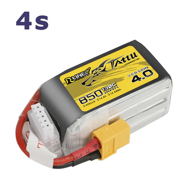 TATTU R-Line Version 4 850mAh 14.8V 4S  130C Lipo Battery with XT60 connector
