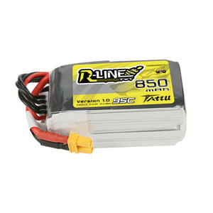 TATTU R-Line 850mAh 14.8V 4S  95C Lipo Battery with XT30 connector