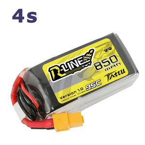 TATTU R-Line 850mAh 14.8V 4S  95C Lipo Battery with XT30 connector