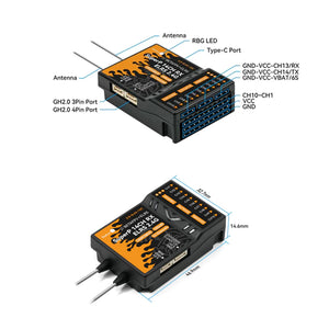 ELRS 2.4 GHz SuperP 14CH Diversity Receiver