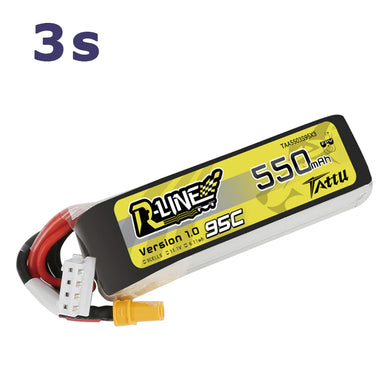 TATTU R-Line 550mAh 11.1V 3S1P 95C Lipo Battery with XT30 plug (Copy)