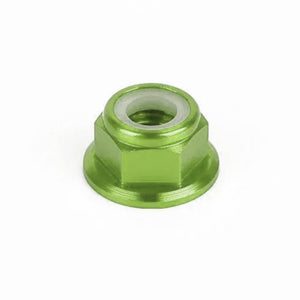 Anodized Aluminum Flange Nylon Lock M5 Nut (set of 4)