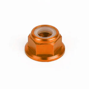 Anodized Aluminum Flange Nylon Lock M5 Nut (set of 4)