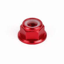 Load image into Gallery viewer, Anodized Aluminum Flange Nylon Lock M5 Nut (set of 4)